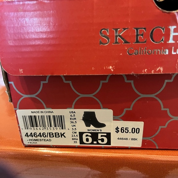 Skechers Black Suede Ankle Boots - Picture 5 of 5